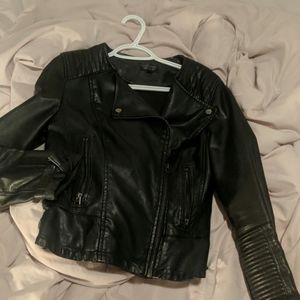 Leather jacket top shop